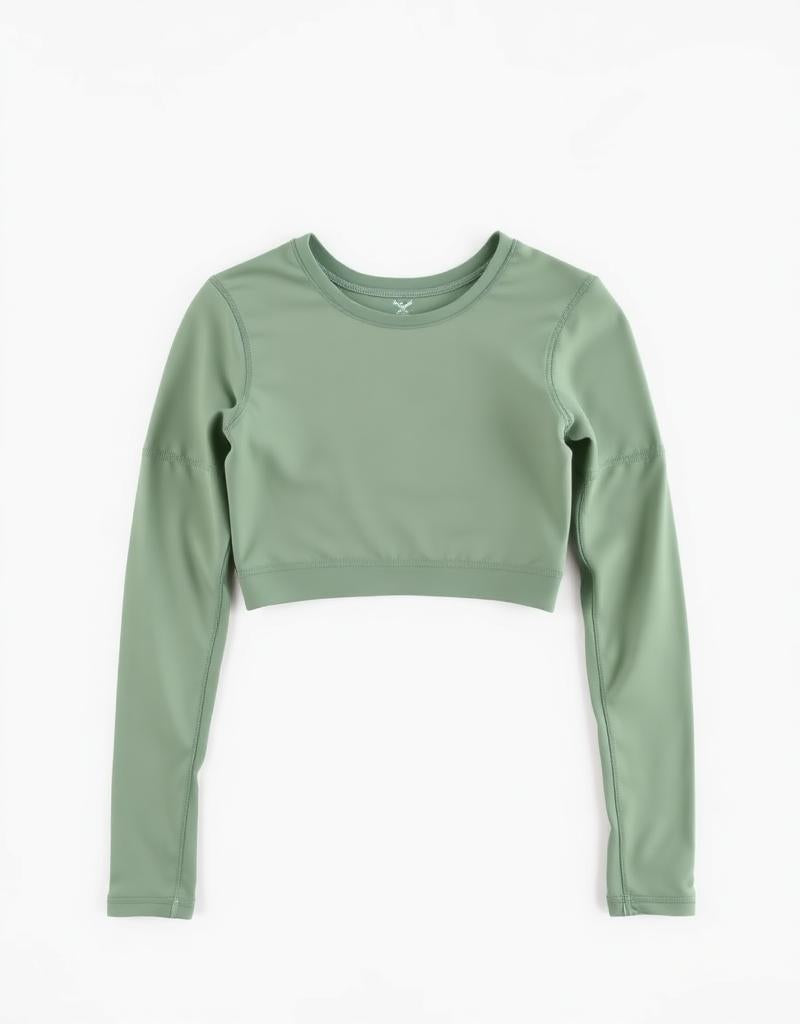 Long Sleeve Cropped Athletic Top